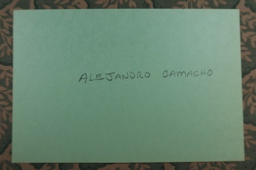 Alejandro Camacho - CINE MEXICANO - Bajo la metralla - Zurdo - Autografiado - Imagen 2 de 2