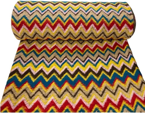 Thick Knit Winter Wool Fabric Zigzag Chevron Carpet Coat Dressmaking Material - Picture 15 of 17