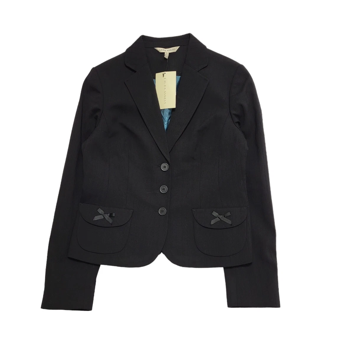 Laura Ashley Black Wool Suit Jacket Uk Women s Size 14 Bnwt BB368