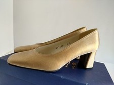 STUART WEITZMAN ANNA Gold MATTE Sparkle Pumps, Wedding, Champagne, Sz 6 B