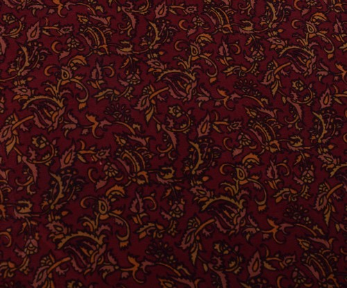 Sushila Vintage Indian Maroon Dupatta Pure Crepe Silk Printed Long Stole Scarves - Picture 4 of 9