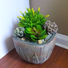 Artificial Mini Plants Flower Ball Grass 4 Pcs Succulents Landscape (M29)