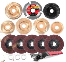 Juego de 13 Discos de Escultura en Madera: Para amoladora angular de 4 1/2", in