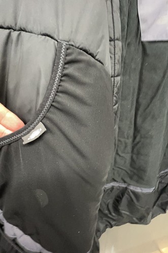Chaqueta LL Bean Hombres L Gris Negro Resistente Ridge Parka Abrigo Impermeable SIN Capucha - Imagen 10 de 17