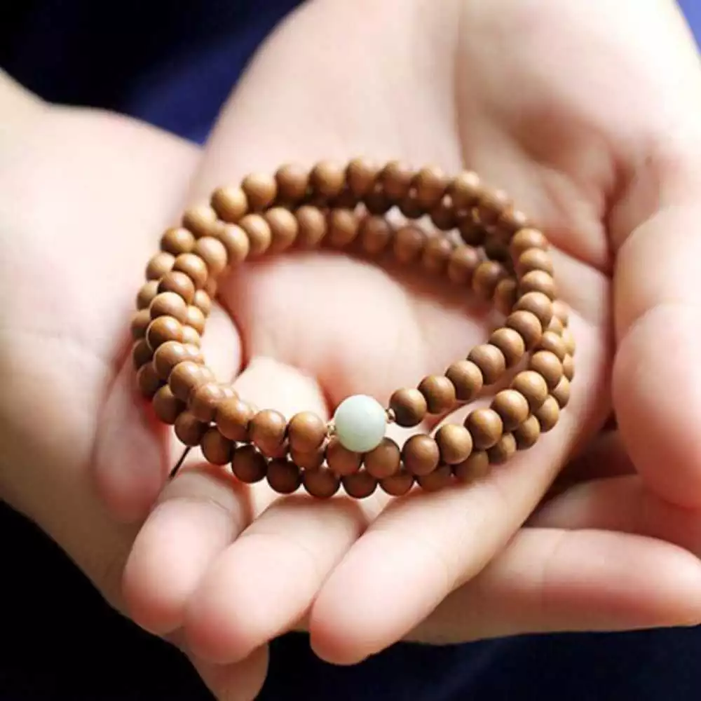 6MM 108 Eaglewood beads Cuff Mala Buddha Lucky Bracelet Souvenir