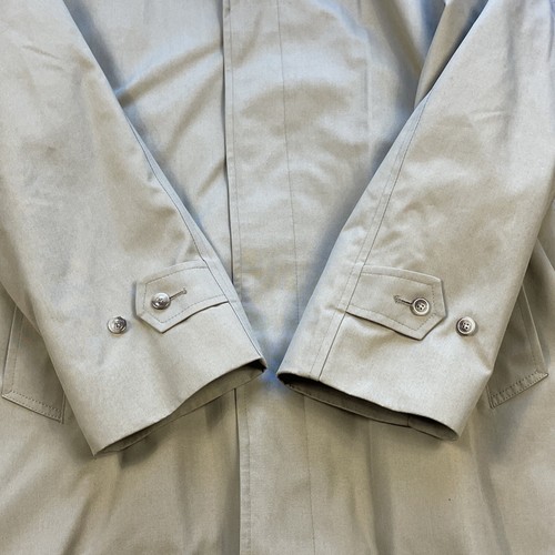 Trench da uomo lungo London Towne taglia 42 misto cotone marrone chiaro fodera rimovibile - Foto 4 di 12