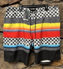 Roundtree York Swim Trunks Swimwear Shorts Mens 1XB,4XB Multicolor Print NWT 69