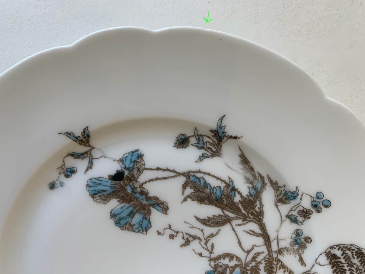 Antique Limoges France Haviland Blue Floral Pattern Porcelain 2