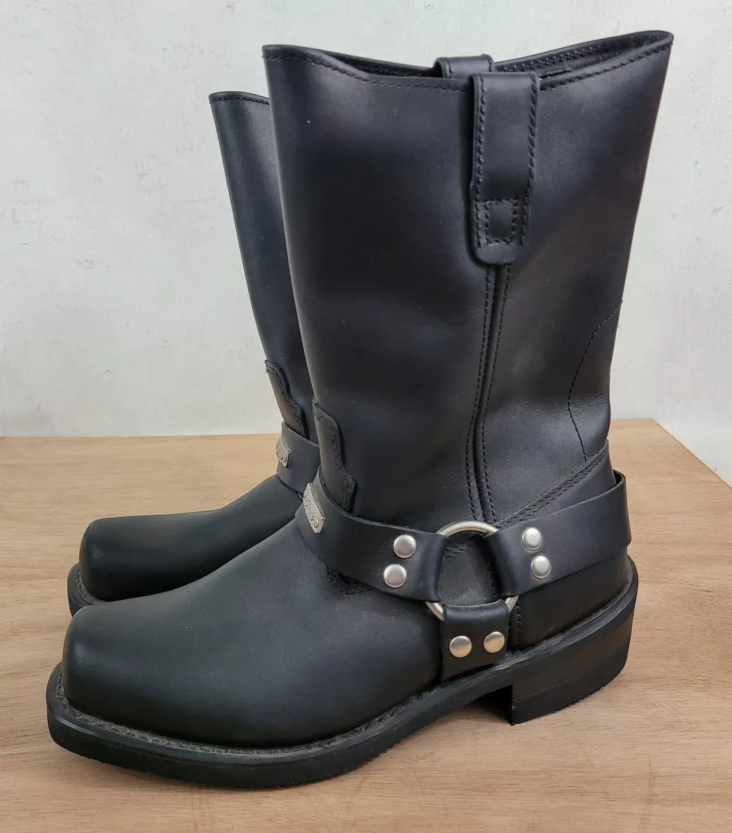 Square toe 2025 motorcycle boots