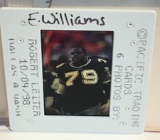 Erik Williams 1998 Pacific Trading Cards Negative Slide Cowboys vs Redskins 1/1