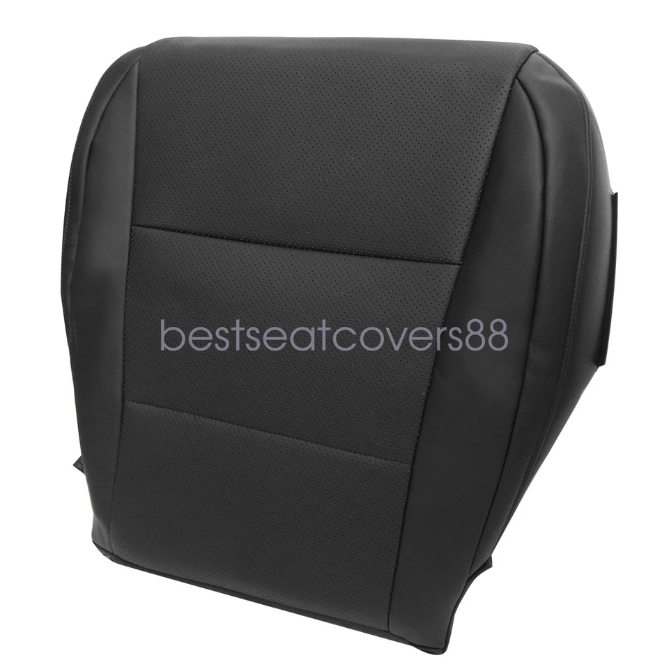 For 2014 LEXUS ES350 Front Right Passenger Bottom Perf Leather Seat Cover Black - Image 4 of 4
