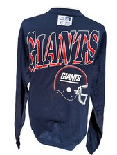 Vintage New York Giants Sweater XLT Big Logo USA Made Navy Crewneck Pullover 90s