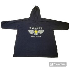 Vintage Warner Bros. Looney Tunes HOODIE T Shirt Tweety Angel League Y2k 2001