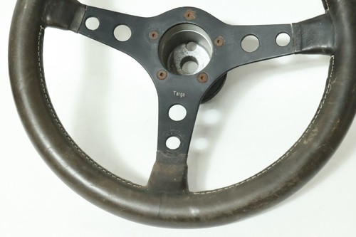 Vecchio volante Targa vintage in pelle d'epoca Porsche VW Maggiolino? Volante in pelle K 171 - Foto 5 di 22
