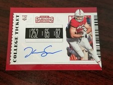 2019 Contenders Draft #155 Kaden Smith Stanford 49ers Rookie TE Auto A