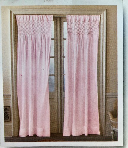 Rachel Ashwell Simply Shabby Chic Pintuck Smocked Window Panel Pink Voile 84 in - Picture 5 of 5