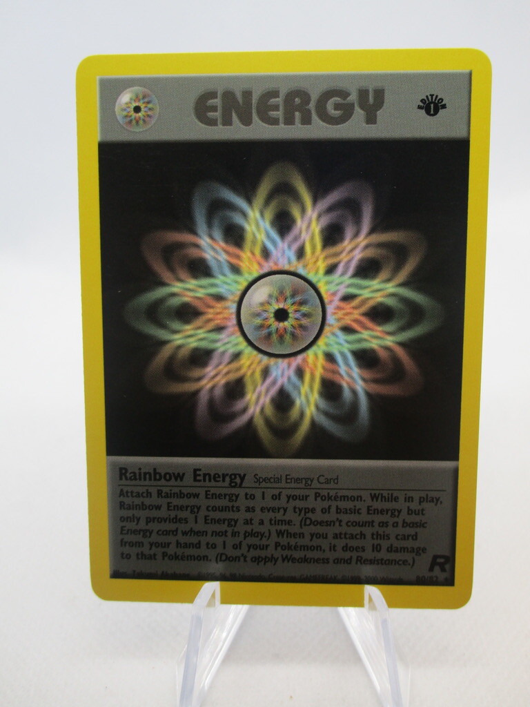 Pokemon RAINBOW ENERGY Card TEAM ROCKET Set 80/82 Non-Holo 1st edition |  eBay