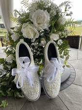 Wedding Day Sneakers "Dancing Shoes" For Bride - Handmade - READ Description