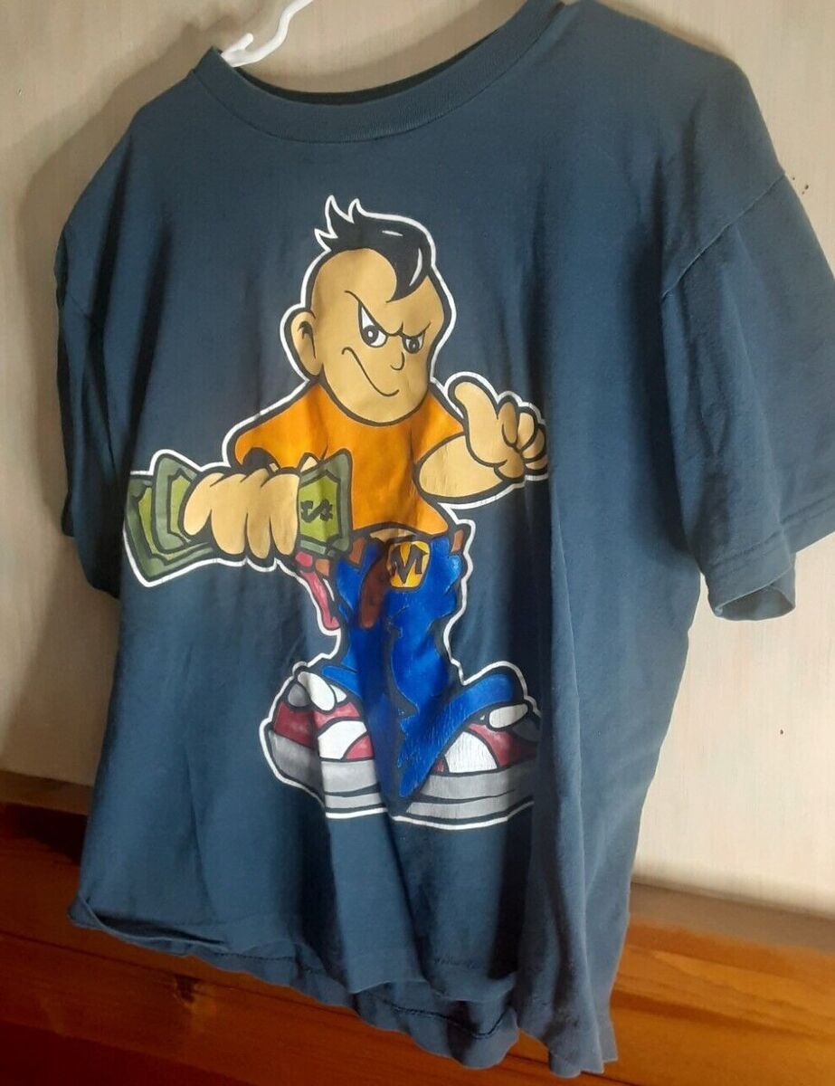 VINTAGE 90s Funky Menace Tops Skateboard T-Shirt L Large VINTAGE 90s Funky Menace Tops Skateboard T-Shirt L Large