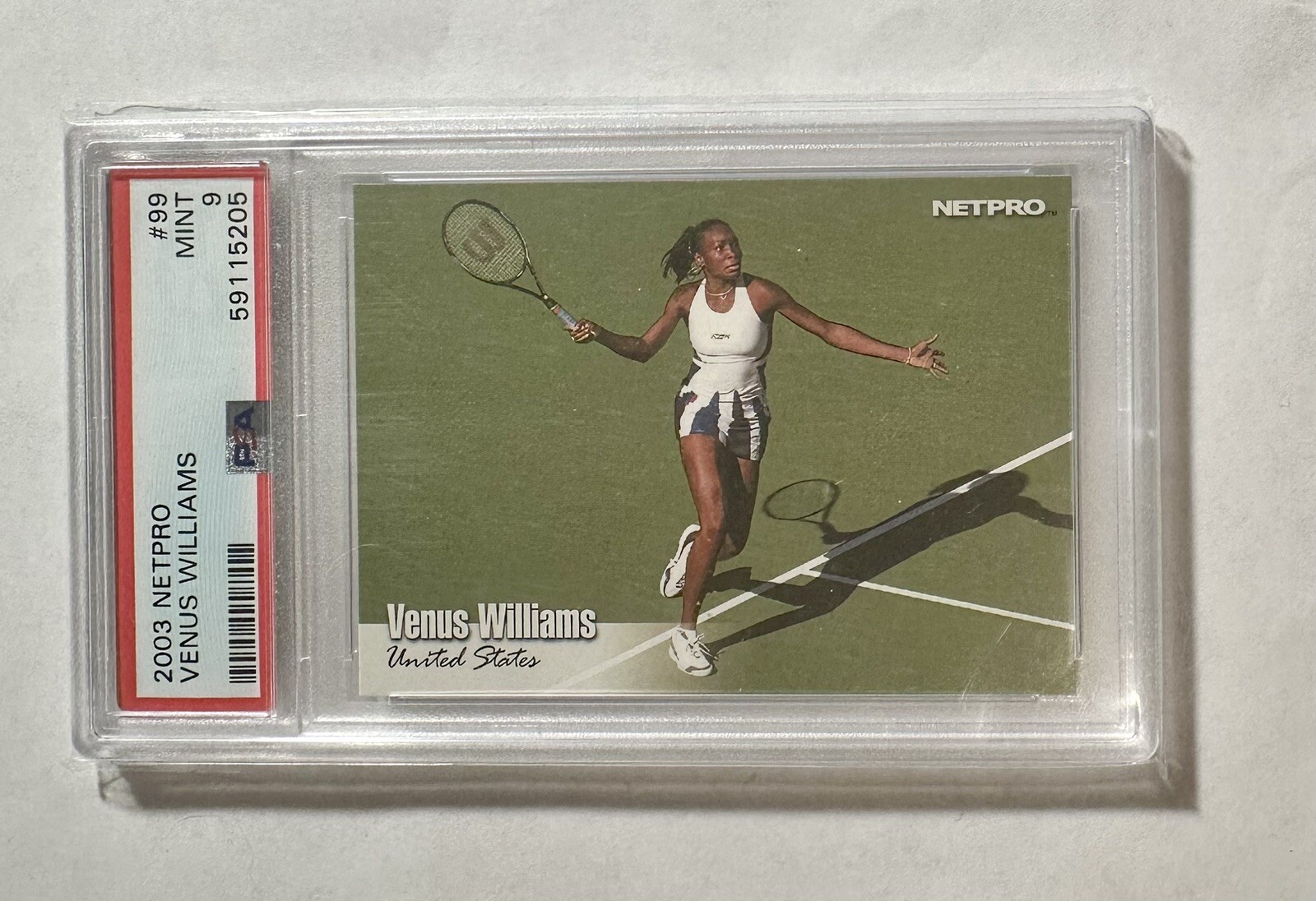 2003 Netpro Tennis #99 Venus Williams RC Rookie PSA 9 MINT 205
