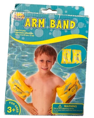 Surf Club Arm Bands 10in x 6in - 2 Chamber Valves - Age 3+ New Open Box CVS 2009
