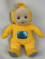 Vintage 90s Teletubbies Plush Laa Laa 8" Bean Bag Toy Yellow Eden 1998