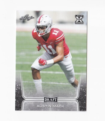 2020 Leaf Draft #19 Austin Mack New York Giants Ohio State Buckeyes OSU