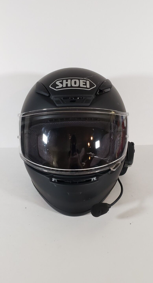 SHOEI RF1200 Moto Helmet Matte Black Clear Visor Sena 20S HD BT