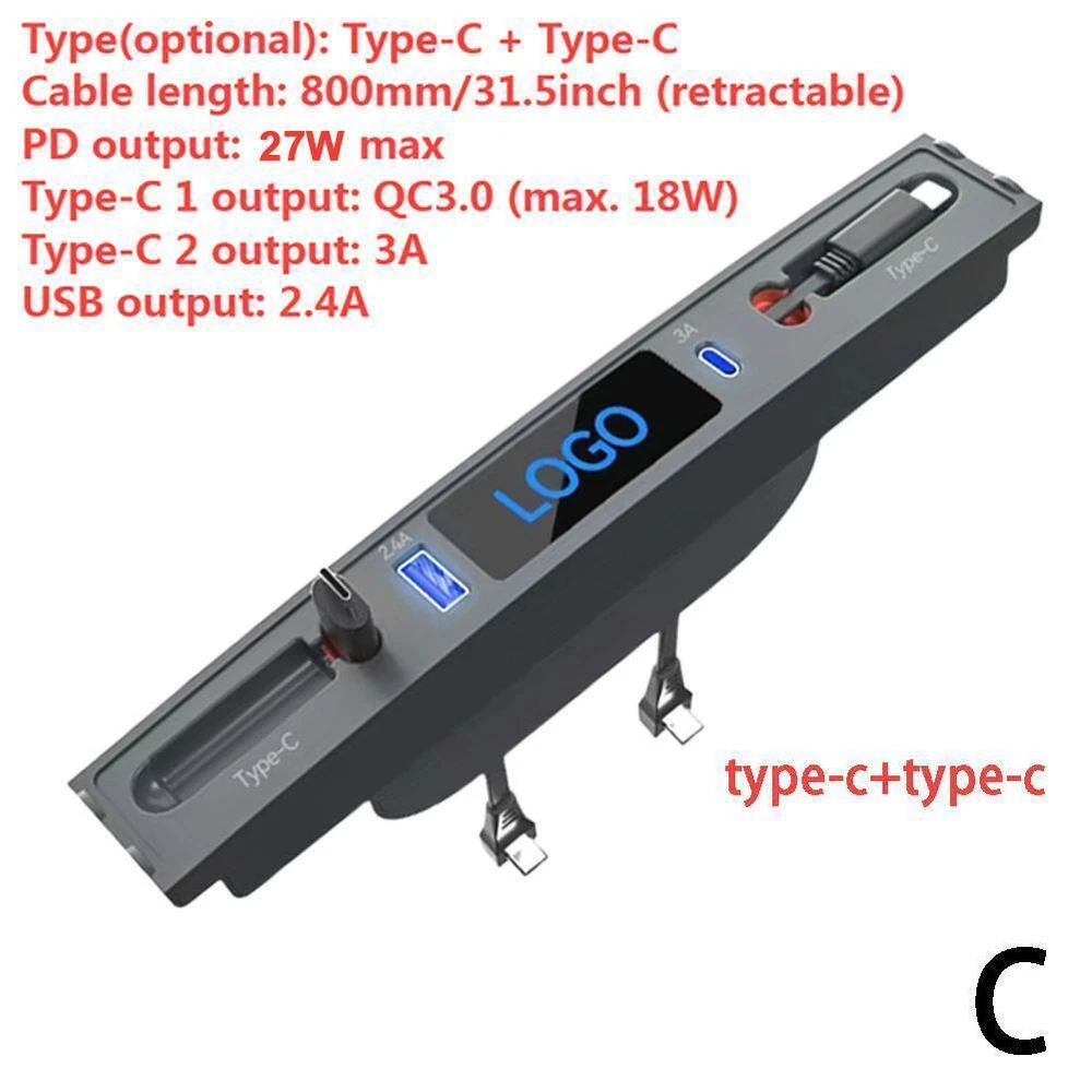 Car Charger USB Hub Fast Charge Cable Adapter Docking Center Station P6C9 аχ