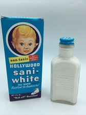 Vtg Hollywood Sani - White Shoe Polish Display Advertising Box Baby Nurse 6.5  