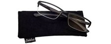 Calabria 6904 SemiRimless Large Unisex Flexie Reading Glasses in Grey 2.00 60mm