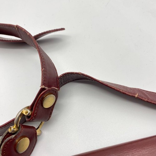 Borsa a tracolla Cartier Must Line bordeaux tracolla pelle bordeaux autentica - Foto 19 di 22