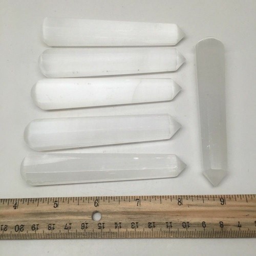 1pc Handmade White Selenite Crystal Obelisks Massage Healing @India, SW90 - Picture 7 of 7