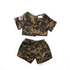 Build A Bear Clothing Army Marine Military Camo Camouflage Uniform Outfit