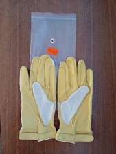 Yellow Leather Riding Gloves Size 6 Brand New