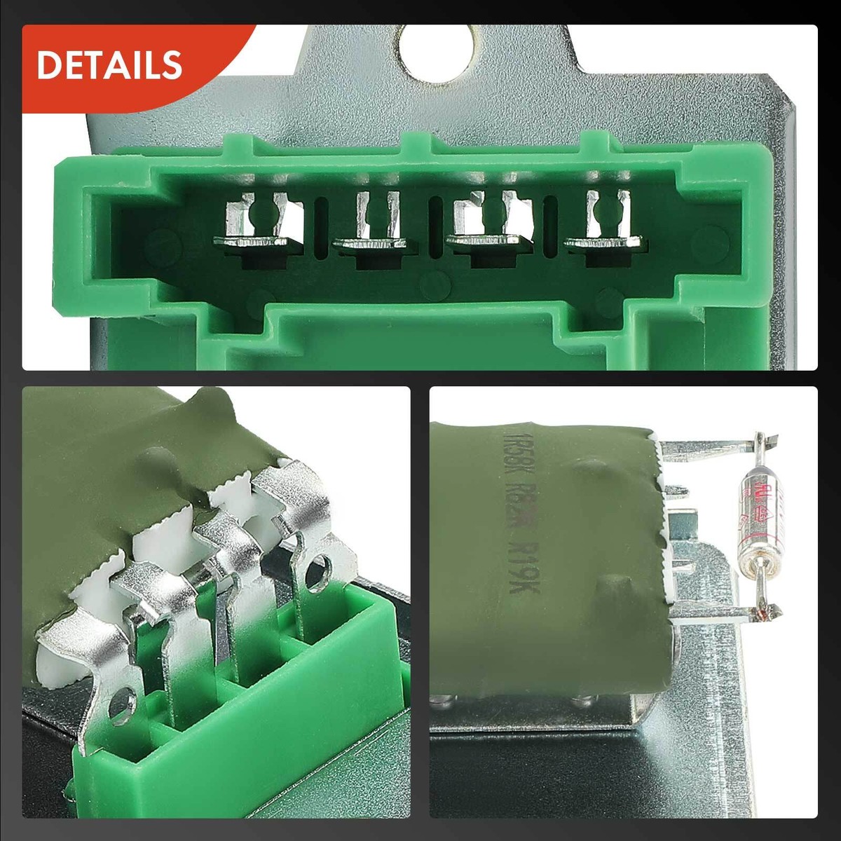 Frankberg Blower Motor Fan Resistor Blower Motor Resistor Compatible With M.u.l.t.i.v.a.n V Transporter V 1.9L-3.2L 2003-2015 Transporter VI T.o.u.a.r.e.g A.m.a.r.o.k Replace# 7E0959263
