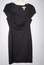 MANGO Suit Ladies Short Black Cap Sleeve Dress Size L