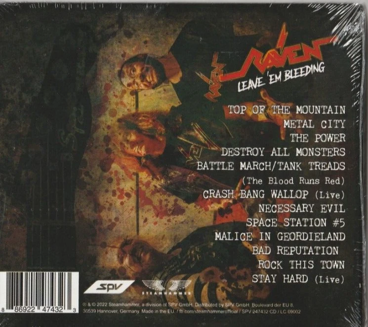 Raven - CD - Leave Em Bleeding - Digipak - 2022 - NEUWARE! - Bild 2 von 2