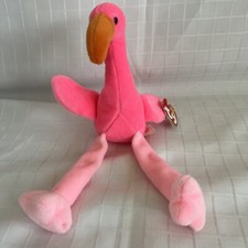 1995 Ty Beanie Babies Pinky The Pink Flamingo Retired Errors Vintage