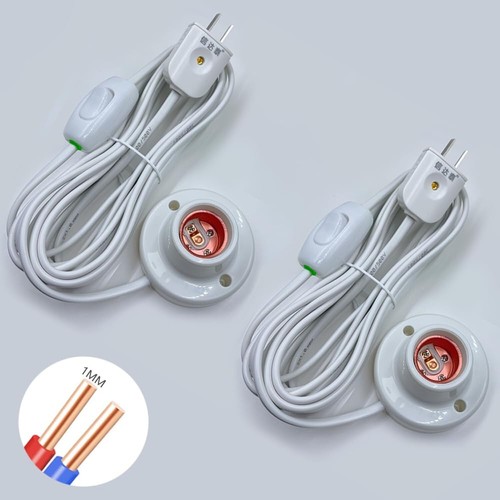 Outdoor Light 0utlet Built Lamp Holder Light Bulb Socket with Cord Light Bulb... - 第 1/5 張圖片