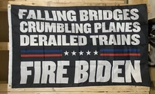 Trump Is Hired Biden Is Fired 2024 Flag FREE SHIP Save America USA Sign 3x5’