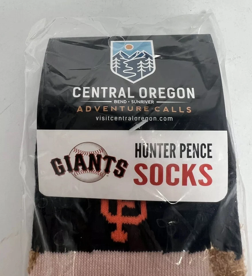 San Francisco Giants Hunter Pence Socks SGA Central Oregon 4/29/2018 NEW - Image 3 of 3