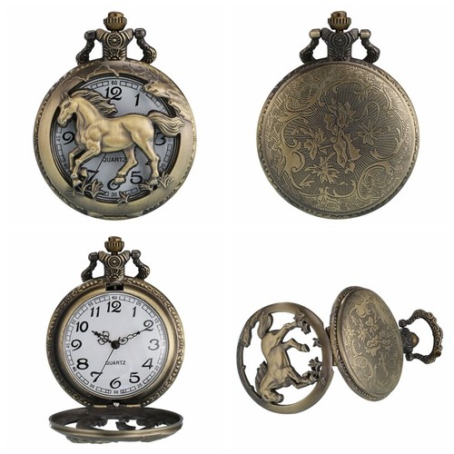 Steampunk Unique Quartz Pocket Watch with Necklace Chain for Women Men Watches - Picture 14 of 116
