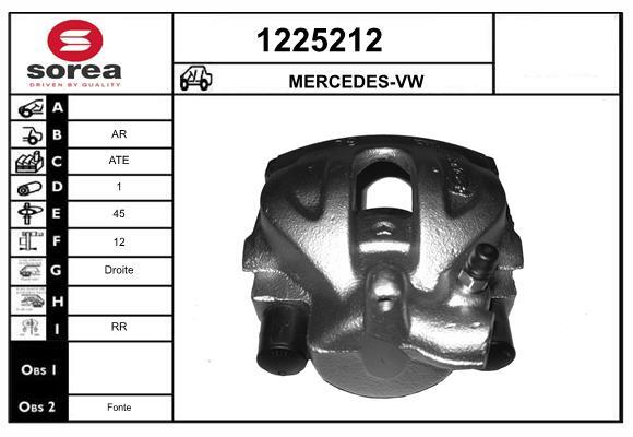 Étrier de frein arrière SNRA 1225212 pour Mercedes-Benz Sprinter 2-t