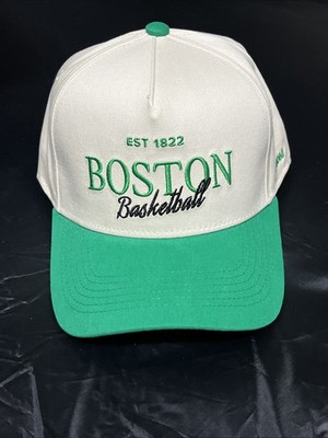 Boston Vintage Style Hat SnapBack  Laces Cream White And Green