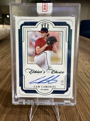 2025 PANINI NATIONAL TREASURES CAM CAMINITI ECKLAR'S CHOICE AUTO /5 - Braves