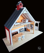 "Villa Stephanie" Puppenhaus Holz handgemacht 1:12