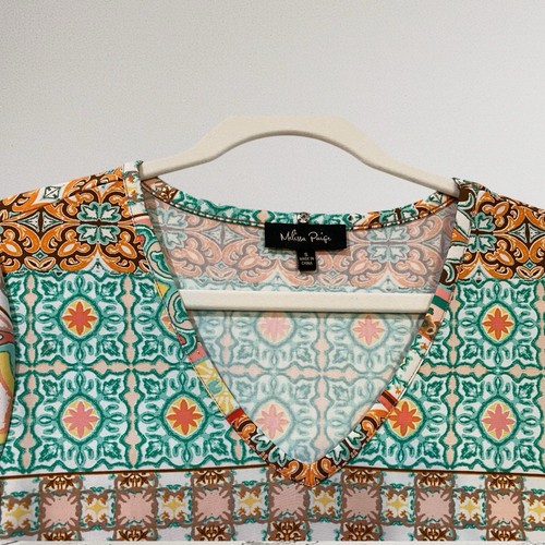 Melissa Paige Tunic Top Women’s Small Boho Printed Summer Jersey Stretch - Bild 10 von 19