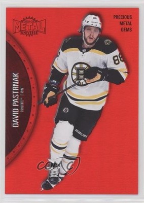 2021-22 Skybox Metal Universe PMG Red 55/100 David Pastrnak #55 0c3