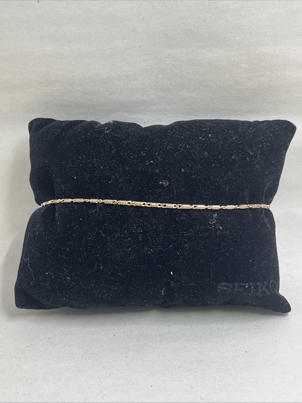 Sterling Silver 925 gold tone anklet bracelet (3.72g,11in)